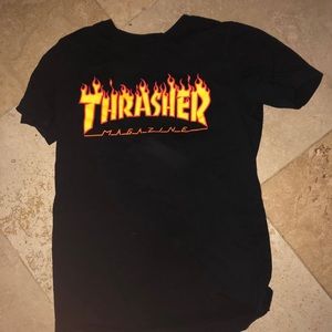 NWOT never worn flaming thrasher tshirt
